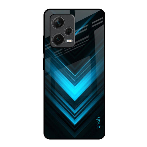 Vertical Blue Arrow Redmi Note 12 Pro 5G Glass Back Cover Online