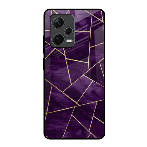 Geometric Purple Redmi Note 12 Pro 5G Glass Back Cover Online