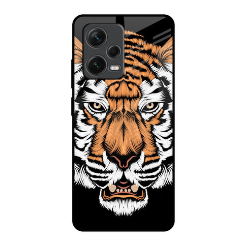 Angry Tiger Redmi Note 12 Pro 5G Glass Back Cover Online
