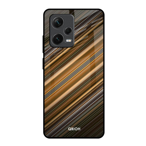 Diagonal Slash Pattern Redmi Note 12 Pro 5G Glass Back Cover Online
