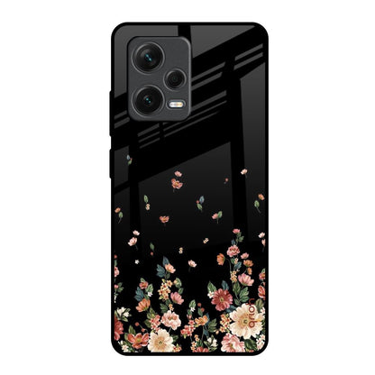 Floating Floral Print Redmi Note 12 Pro 5G Glass Back Cover Online
