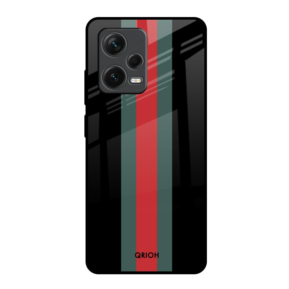 Vertical Stripes Redmi Note 12 Pro 5G Glass Back Cover Online