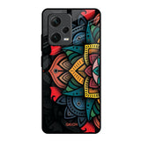 Retro Gorgeous Flower Redmi Note 12 Pro 5G Glass Back Cover Online