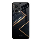 Sleek Golden & Navy Redmi Note 12 Pro 5G Glass Back Cover Online