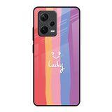 Lucky Abstract Redmi Note 12 Pro 5G Glass Back Cover Online