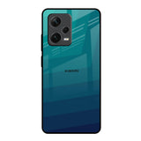 Green Triangle Pattern Redmi Note 12 Pro 5G Glass Back Cover Online
