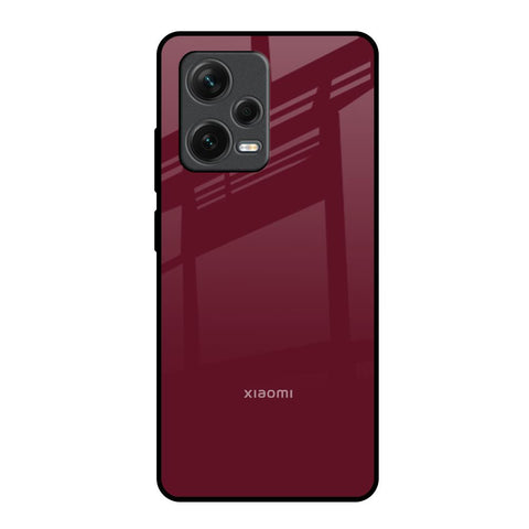 Classic Burgundy Redmi Note 12 Pro 5G Glass Back Cover Online