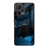 Polygonal Blue Box Redmi Note 12 Pro 5G Glass Back Cover Online