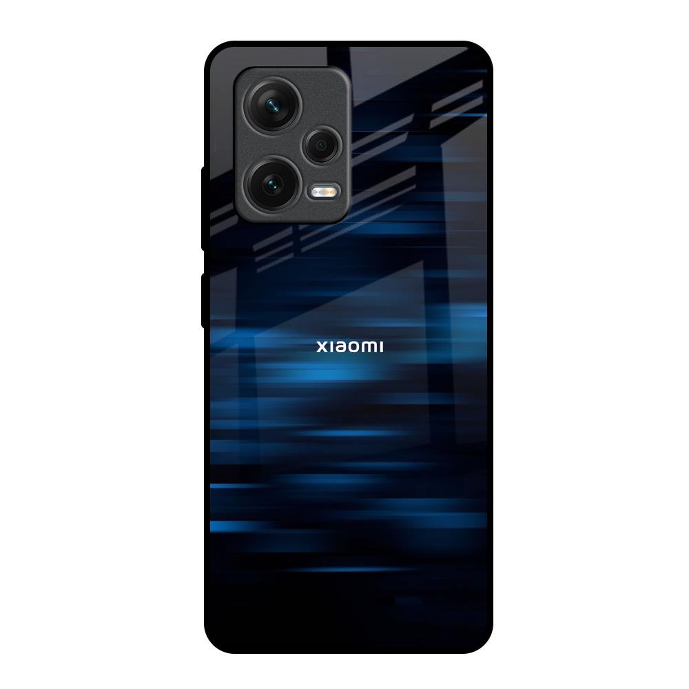 Blue Rough Abstract Redmi Note 12 Pro 5G Glass Back Cover Online