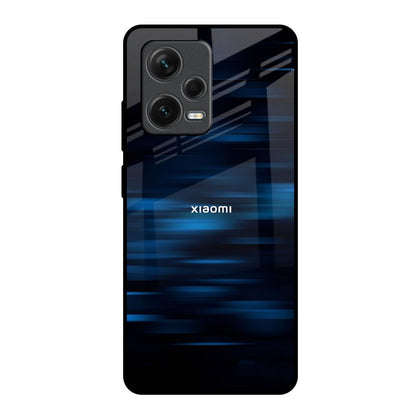 Blue Rough Abstract Redmi Note 12 Pro 5G Glass Back Cover Online
