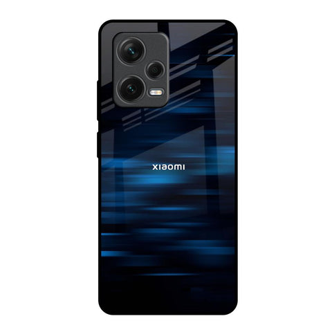 Blue Rough Abstract Redmi Note 12 Pro 5G Glass Back Cover Online