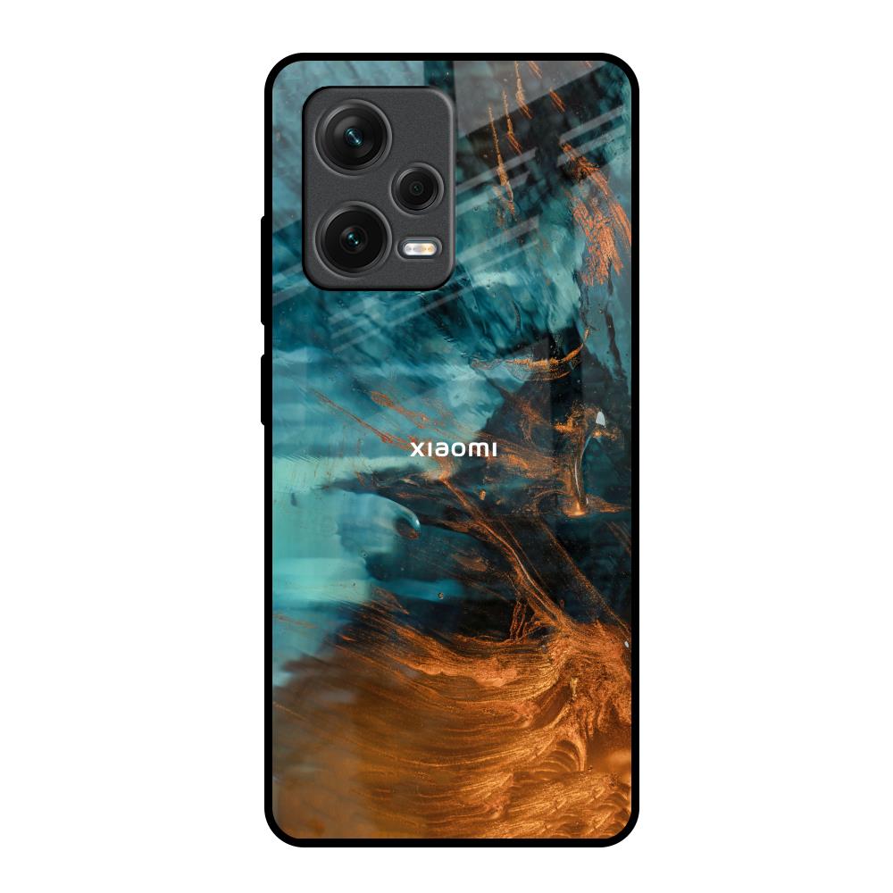 Golden Splash Redmi Note 12 Pro 5G Glass Back Cover Online
