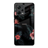 Tropical Art Flower Redmi Note 12 Pro 5G Glass Back Cover Online