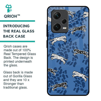 Blue Cheetah Glass Case for Redmi Note 12 Pro 5G