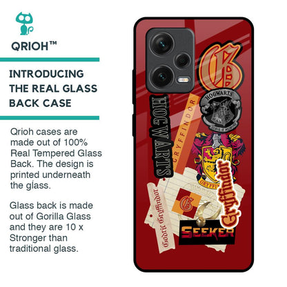 Gryffindor Glass Case for Redmi Note 12 Pro 5G