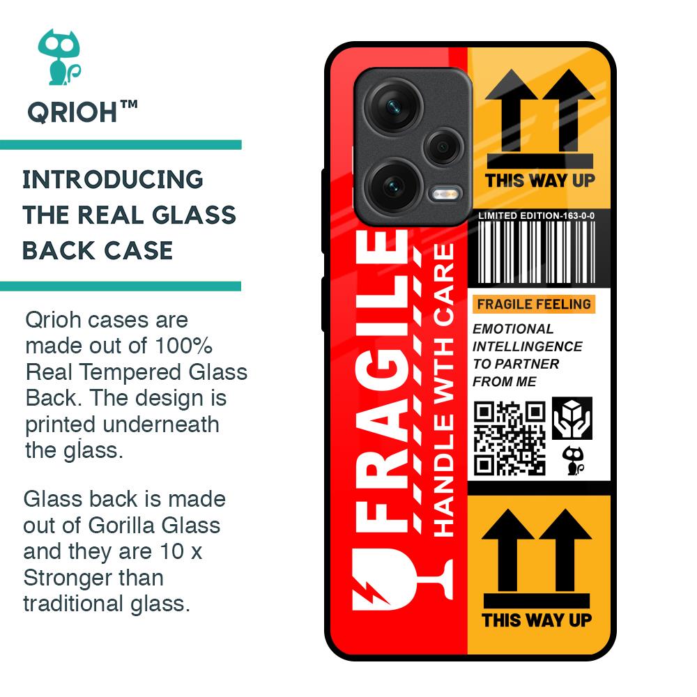 Handle With Care Glass Case for Redmi Note 12 Pro 5G