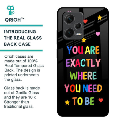 Magical Words Glass Case for Redmi Note 12 Pro 5G