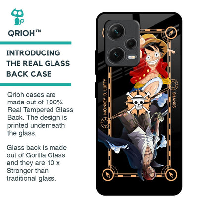 Shanks & Luffy Glass Case for Redmi Note 12 Pro 5G