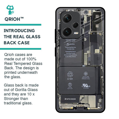 Skeleton Inside Glass Case for Redmi Note 12 Pro 5G