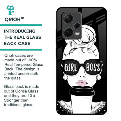 Girl Boss Glass Case For Redmi Note 12 Pro 5G