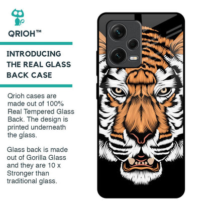Angry Tiger Glass Case For Redmi Note 12 Pro 5G