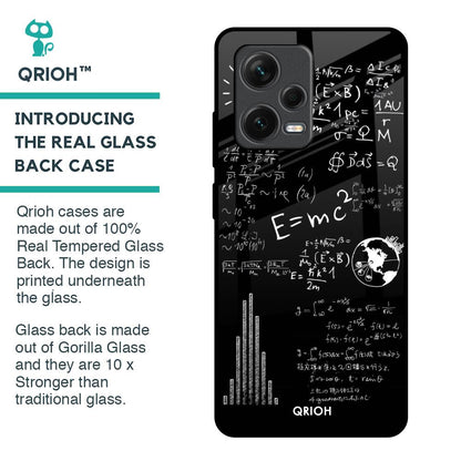 Funny Math Glass Case for Redmi Note 12 Pro 5G