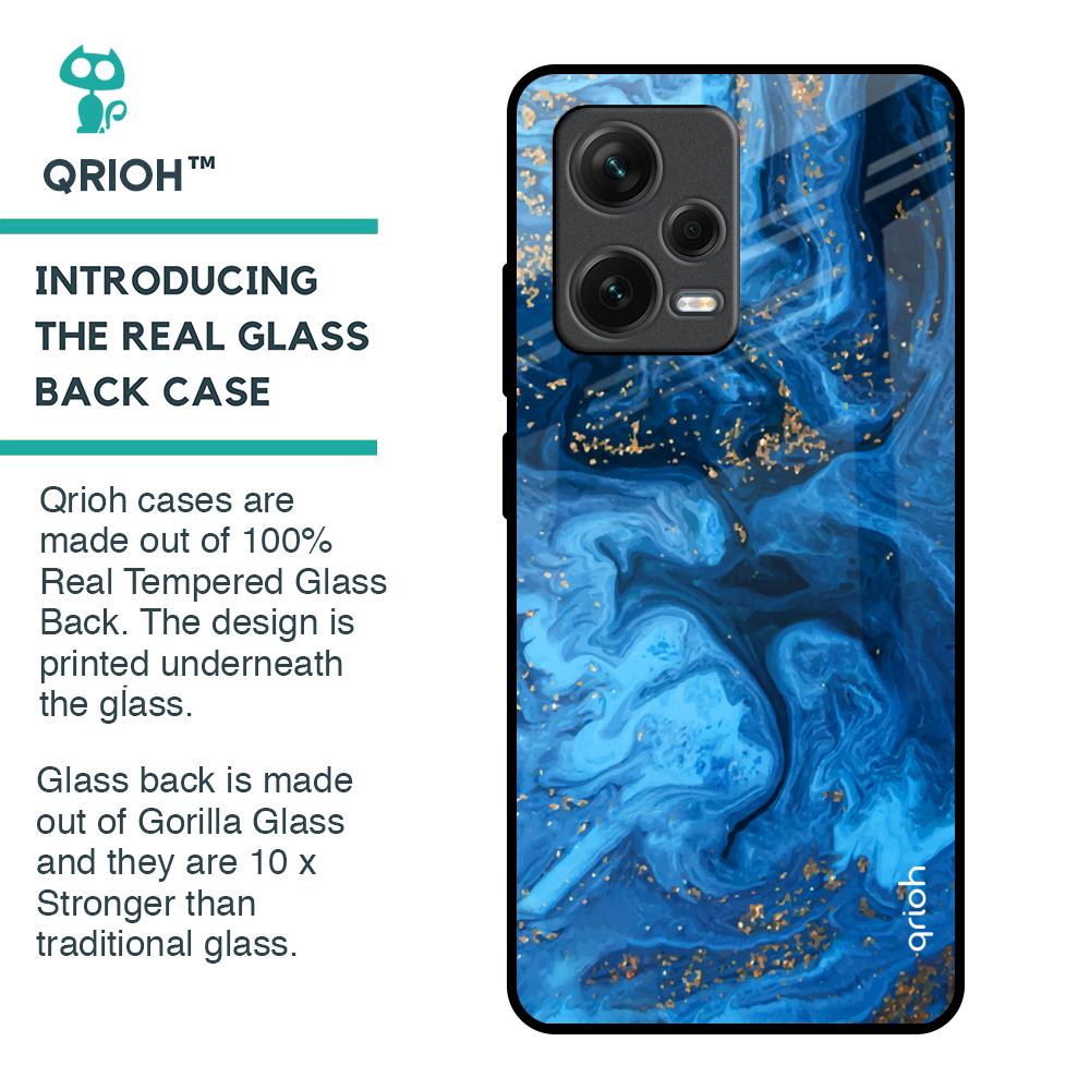 Gold Sprinkle Glass Case for Redmi Note 12 Pro 5G