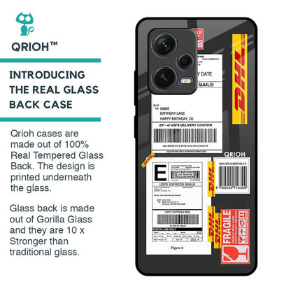 Cool Barcode Label Glass Case For Redmi Note 12 Pro 5G
