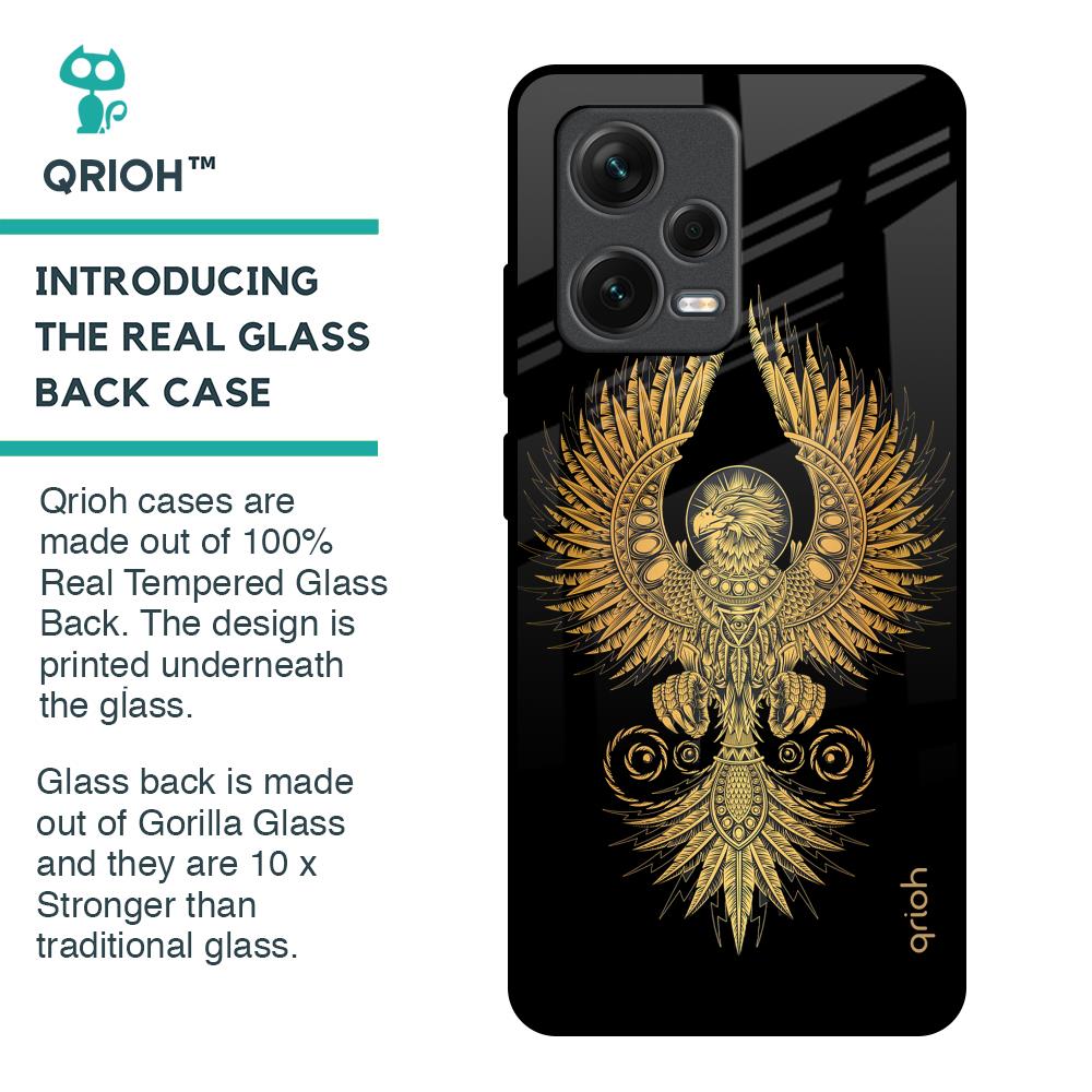 Mythical Phoenix Art Glass Case for Redmi Note 12 Pro 5G