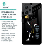 Luffy Line Art Glass Case for Redmi Note 12 Pro 5G