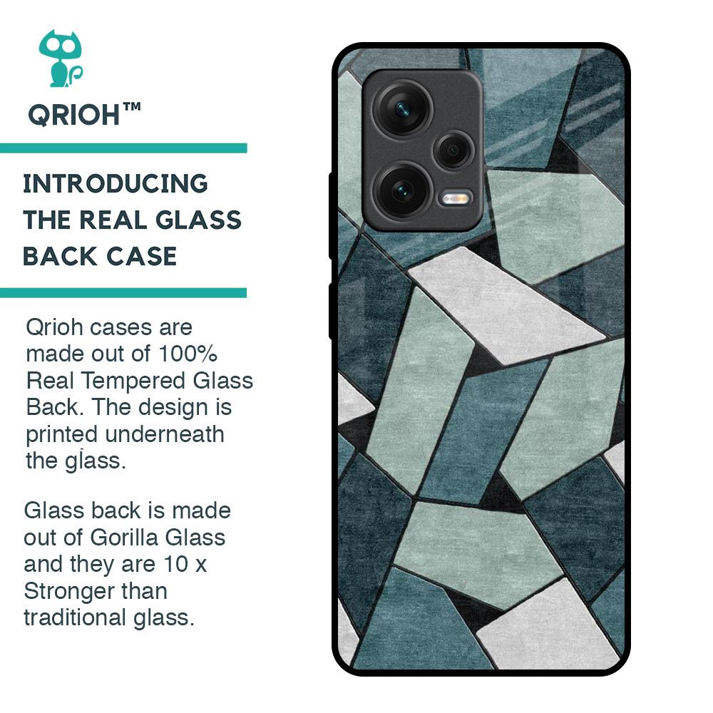 Abstact Tiles Glass Case for Redmi Note 12 Pro 5G