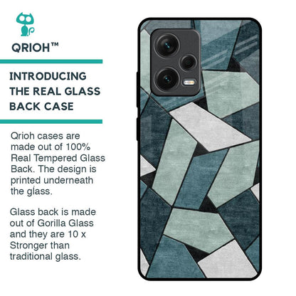 Abstact Tiles Glass Case for Redmi Note 12 Pro 5G