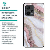 Pink & Gold Gllitter Marble Glass Case for Redmi Note 12 Pro 5G