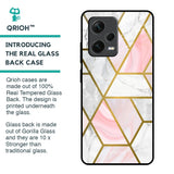 Geometrical Marble Glass Case for Redmi Note 12 Pro 5G