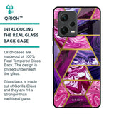Electroplated Geometric Marble Glass Case for Redmi Note 12 Pro 5G