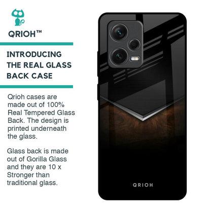 Dark Walnut Glass Case for Redmi Note 12 Pro 5G