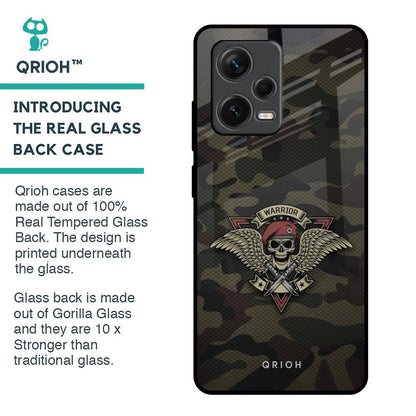 Army Warrior Glass Case for Redmi Note 12 Pro 5G