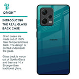 Green Triangle Pattern Glass Case for Redmi Note 12 Pro 5G