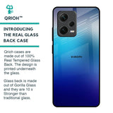 Blue Rhombus Pattern Glass Case for Redmi Note 12 Pro 5G