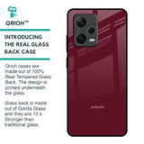 Classic Burgundy Glass Case for Redmi Note 12 Pro 5G