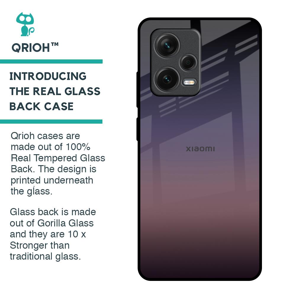 Grey Ombre Glass Case for Redmi Note 12 Pro 5G