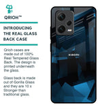 Polygonal Blue Box Glass Case For Redmi Note 12 Pro 5G