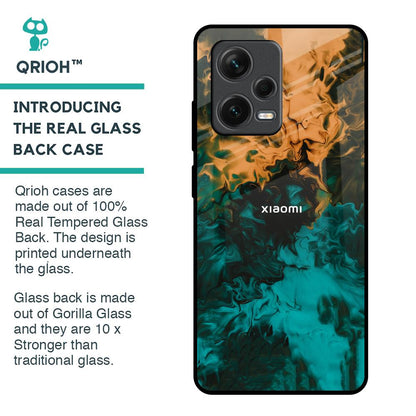 Watercolor Wave Glass Case for Redmi Note 12 Pro 5G