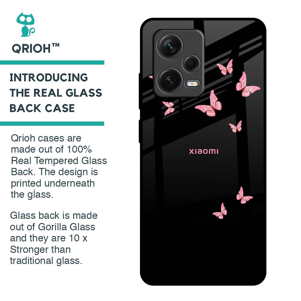 Fly Butterfly Glass Case for Redmi Note 12 Pro 5G
