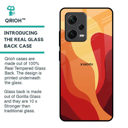 Magma Color Pattern Glass Case for Redmi Note 12 Pro 5G