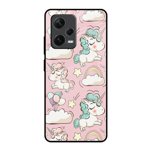 Balloon Unicorn Redmi Note 12 Pro 5G Glass Cases & Covers Online