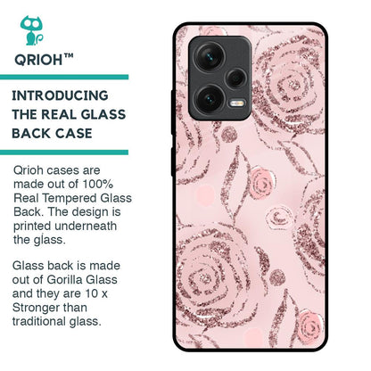Shimmer Roses Glass case for Redmi Note 12 Pro 5G
