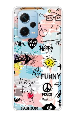Happy Doodle Redmi Note 12 Pro 5G Back Cover