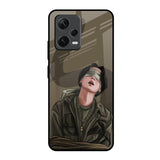 Blind Fold Redmi Note 12 5G Glass Back Cover Online