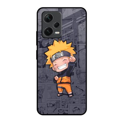 Orange Chubby Redmi Note 12 5G Glass Back Cover Online